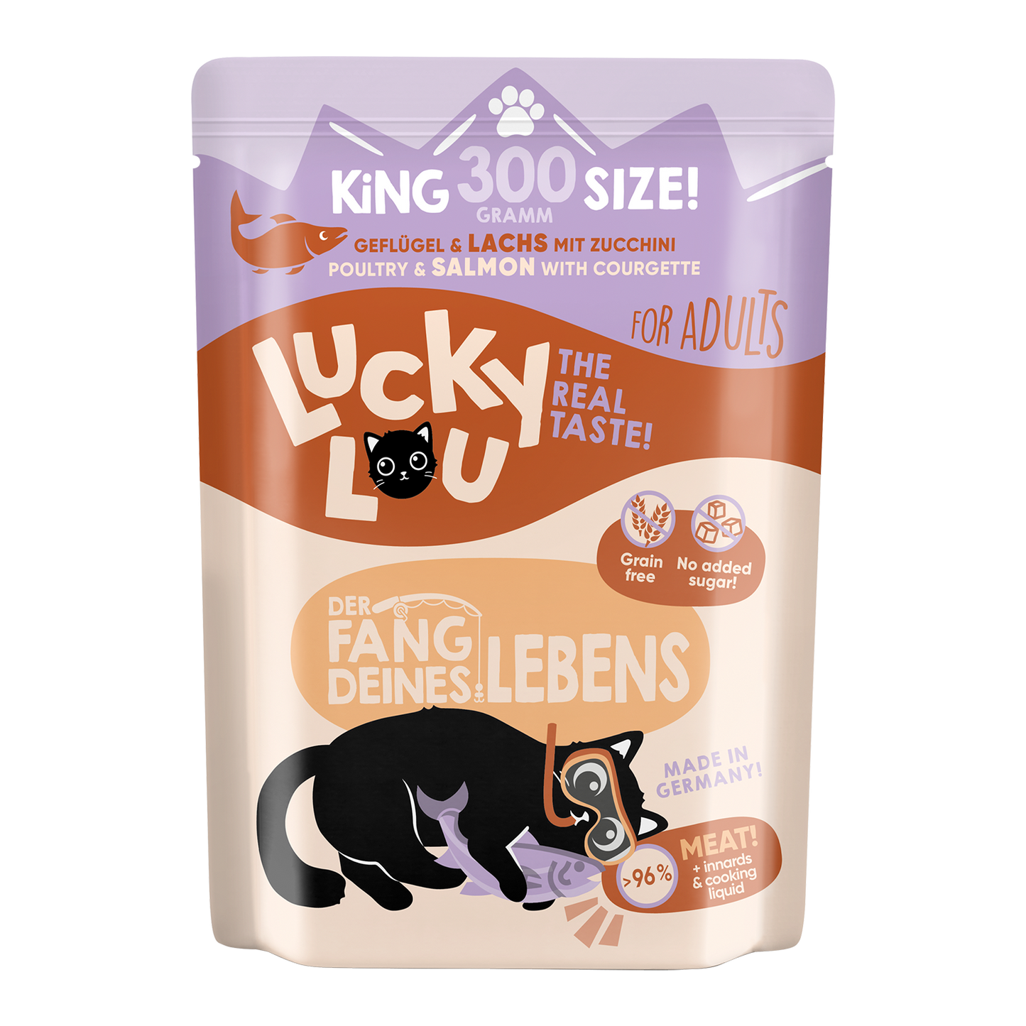 300g Lucky Lou Lifestage Adult Geflügel & Lachs