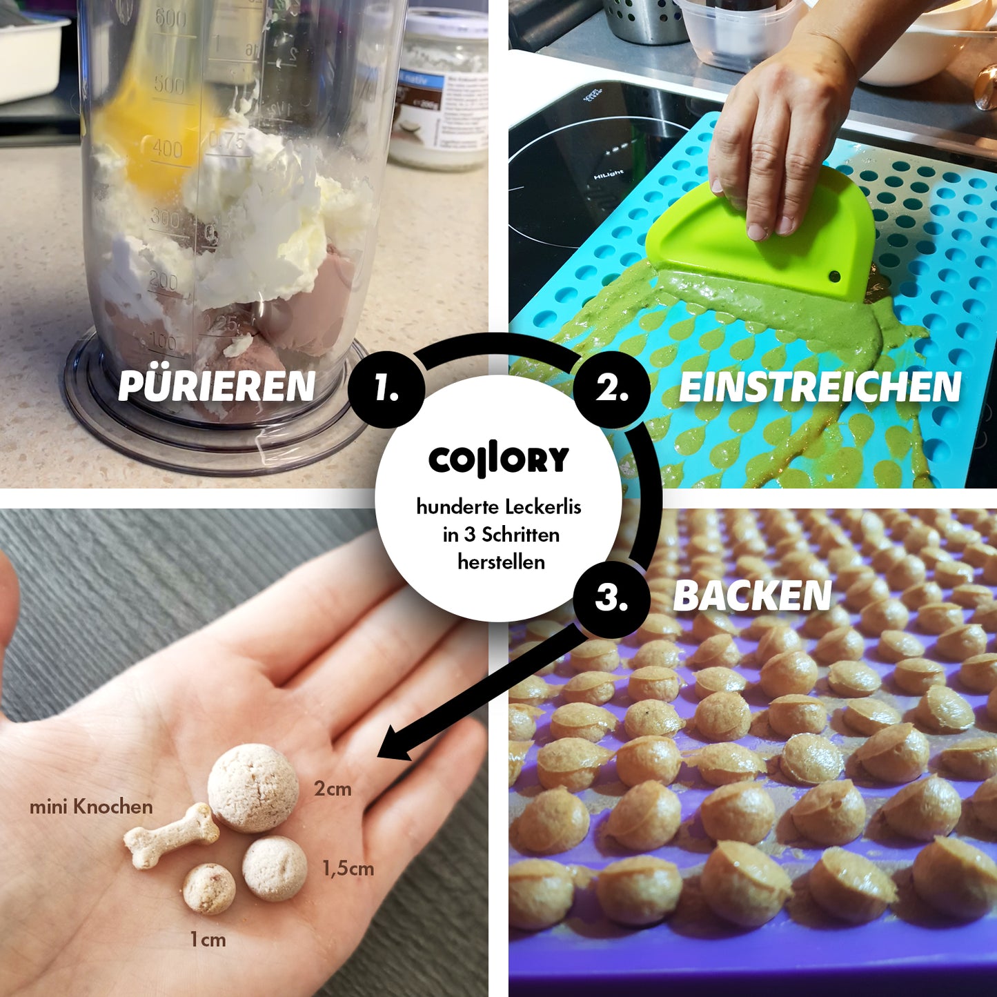 Verschiedene Backmatten, Collory