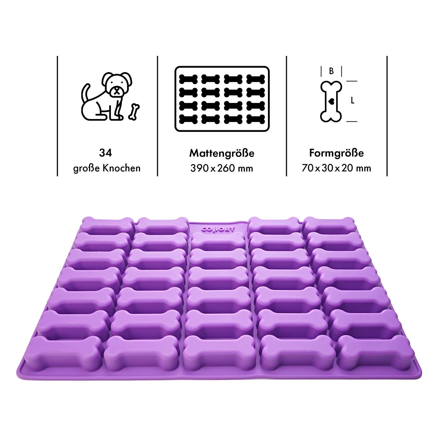 Knochen Backmatte, Collory