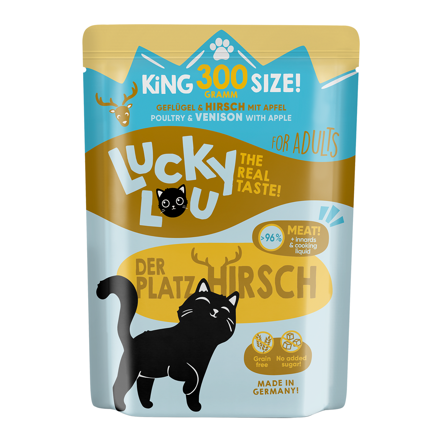 300g Lucky Lou Lifestage Adult Geflügel & Hirsch