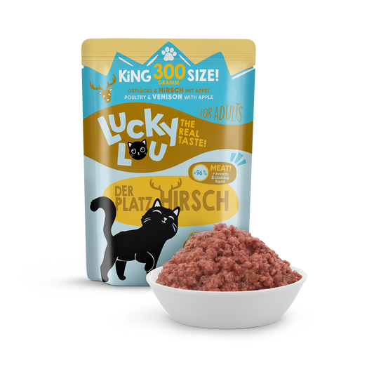 300g Lucky Lou Lifestage Adult Geflügel & Hirsch