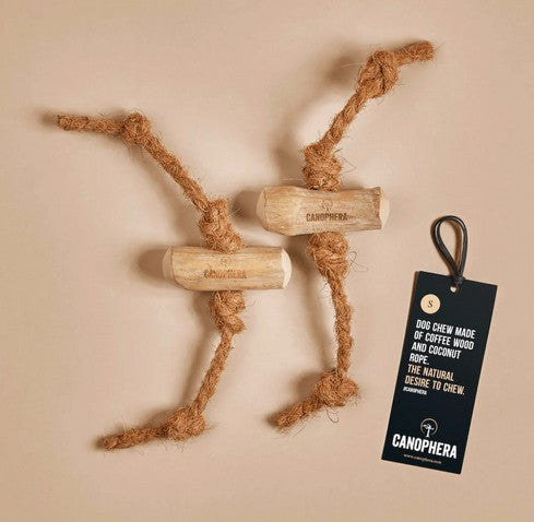 Kaffeeholz mit Kokosseil